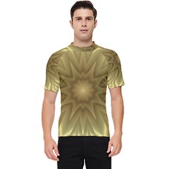 Background Pattern Golden Yellow Men s Short Sleeve Rash Guard