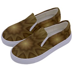 Background Pattern Golden Yellow Kids  Canvas Slip Ons by Hannah976