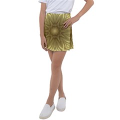 Background Pattern Golden Yellow Kids  Tennis Skirt