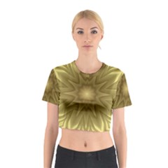 Seamless Pattern Green Garden Cotton Crop Top by Hannah976