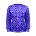 Decor Pattern Blue Curved Line Women s Sweatshirt View1