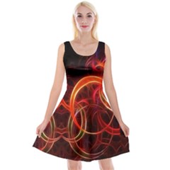 Abstract Seamless Pattern Reversible Velvet Sleeveless Dress