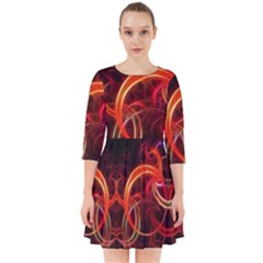 Construction Background Geometric Smock Dress