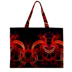 Background Fractal Abstract Zipper Mini Tote Bag by Hannah976