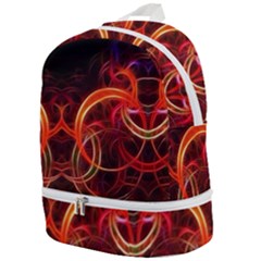 Background Fractal Abstract Zip Bottom Backpack