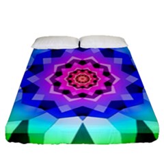 Ornament Kaleidoscope Fitted Sheet (queen Size) by Hannah976