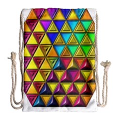 Cube Diced Tile Background Image Drawstring Bag (large) by Hannah976