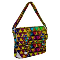 Cube Diced Tile Background Image Buckle Messenger Bag by Hannah976