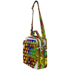 Cube Diced Tile Background Image Crossbody Day Bag by Hannah976