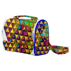 Cube Diced Tile Background Image Satchel Shoulder Bag by Hannah976