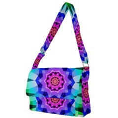 Ornament Kaleidoscope Full Print Messenger Bag (l)