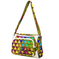 Cube Diced Tile Background Image Front Pocket Crossbody Bag by Hannah976