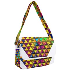 Cube Diced Tile Background Image Courier Bag by Hannah976