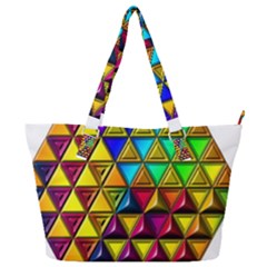 Cube Diced Tile Background Image Full Print Shoulder Bag by Hannah976