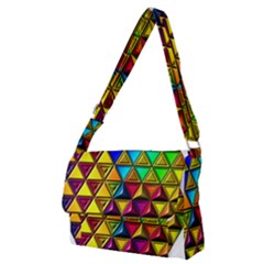 Cube Diced Tile Background Image Full Print Messenger Bag (m) by Hannah976