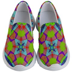 Farbenpracht Kaleidoscope Pattern Kids Lightweight Slip Ons by Hannah976