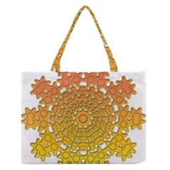 Mandala Background Image Ornament Zipper Medium Tote Bag