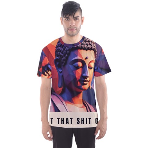 Let That Shit Go Buddha Low Poly (6) Men s Sport Mesh T-shirt by 1xmerch