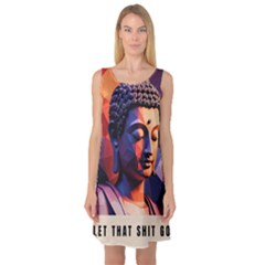 Let That Shit Go Buddha Low Poly (6) Sleeveless Satin Nightdress by 1xmerch