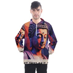 Let That Shit Go Buddha Low Poly (6) Men s Half Zip Pullover by 1xmerch