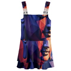 Let That Shit Go Buddha Low Poly (6) Kids  Layered Skirt Swimsuit by 1xmerch