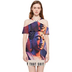 Let That Shit Go Buddha Low Poly (6) Shoulder Frill Bodycon Summer Dress by 1xmerch