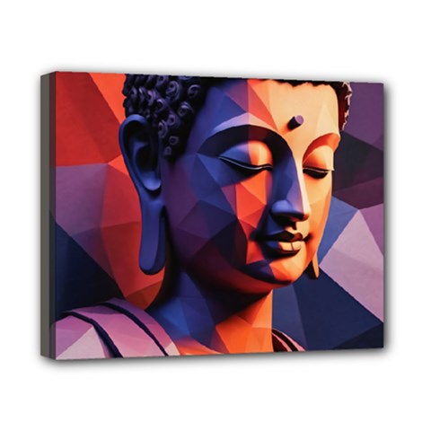 Let That Shit Go Buddha Low Poly (6) Canvas 10  X 8  (stretched) by 1xmerch