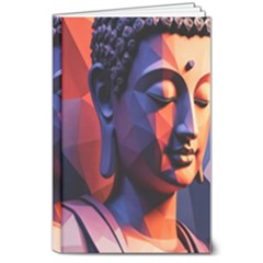 Let That Shit Go Buddha Low Poly (6) 8  X 10  Hardcover Notebook