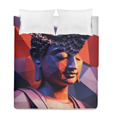 Let That Shit Go Buddha Low Poly (6) Duvet Cover Double Side (full/ Double Size) by 1xmerch