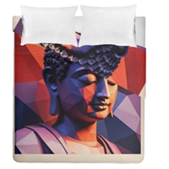 Let That Shit Go Buddha Low Poly (6) Duvet Cover Double Side (queen Size) by 1xmerch