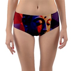 Let That Shit Go Buddha Low Poly (6) Reversible Mid-waist Bikini Bottoms by 1xmerch