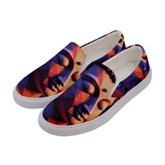 Let That Shit Go Buddha Low Poly (6) Women s Canvas Slip Ons by 1xmerch