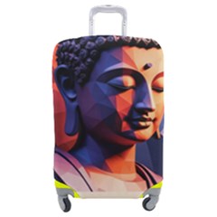 Let That Shit Go Buddha Low Poly (6) Luggage Cover (medium) by 1xmerch