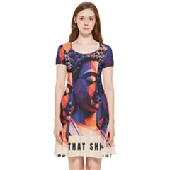 Let That Shit Go Buddha Low Poly (6) Inside Out Cap Sleeve Dress by 1xmerch