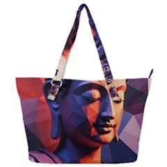 Let That Shit Go Buddha Low Poly (6) Full Print Shoulder Bag by 1xmerch