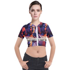 Let That Shit Go Buddha Low Poly (6) Short Sleeve Cropped Jacket by 1xmerch