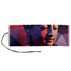 Let That Shit Go Buddha Low Poly (6) Roll Up Canvas Pencil Holder (m) by 1xmerch