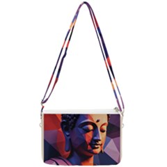 Let That Shit Go Buddha Low Poly (6) Double Gusset Crossbody Bag by 1xmerch