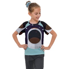 Astronaut Space Astronomy Universe Kids  Mesh Piece T-shirt