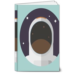 Astronaut Space Astronomy Universe 8  X 10  Hardcover Notebook by Sarkoni