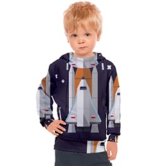 Rocket Space Universe Spaceship Kids  Hooded Pullover by Sarkoni