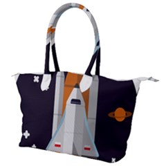 Rocket Space Universe Spaceship Canvas Shoulder Bag