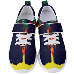 Rocket Halftone Astrology Astronaut Women s Velcro Strap Shoes by Sarkoni