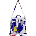 Rocket Ship Launch Vehicle Moon Crossbody Backpack View3