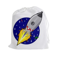 Rocket Ship Launch Vehicle Moon Drawstring Pouch (2xl)