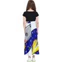 Rocket Ship Launch Vehicle Moon Kids  Flared Maxi Skirt View2