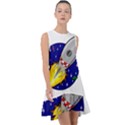 Rocket Ship Launch Vehicle Moon Frill Swing Dress View1