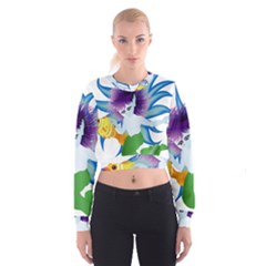 Mermaid Fantasy Undersea Merman Cropped Sweatshirt