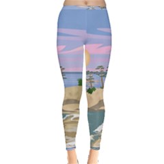 Vacation Island Sunset Sunrise Inside Out Leggings