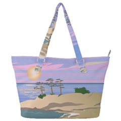 Vacation Island Sunset Sunrise Full Print Shoulder Bag by Sarkoni